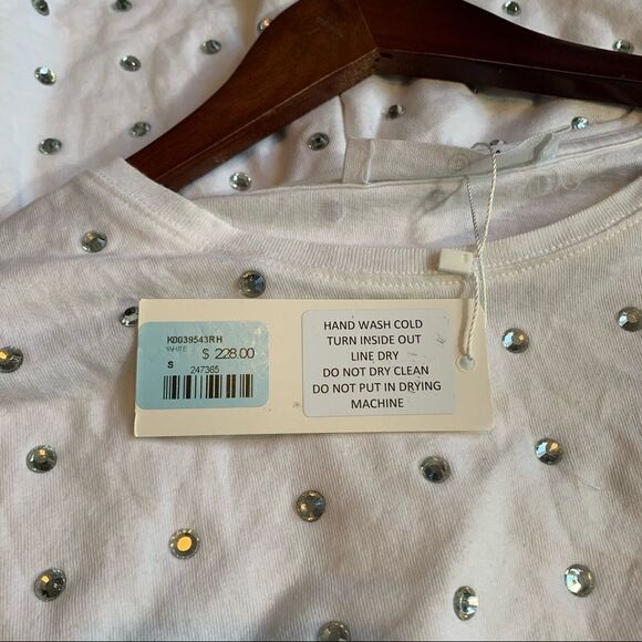 Emma & Sam White Oversized Rhinestone Tee - Picture 6 of 8